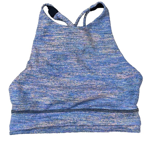 Lululemon Bra Womens 4 Energy High Neck Longline Stretch Workout Gym‎ Ahtleisure - Picture 1 of 3